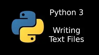 Python 3 Writing to text files