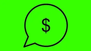 Animated Send Money Icon on Green Screen