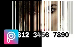 picsart editing tutorial #6 || cara membuat barcode dengan foto ||  barcode effect