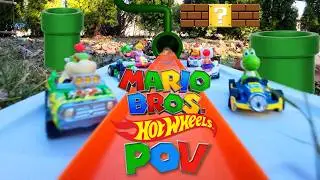 Hot Wheels POV Through 5 Mario Worlds -  With Bowser's Castle!