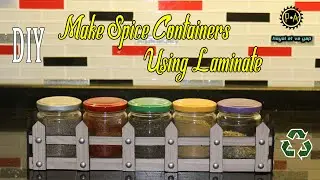 ♻️Kavanoz ve Parke İle Baharatlık Nasıl Yapılır *DIY Make Spice Containers Using Laminate* [Craft]