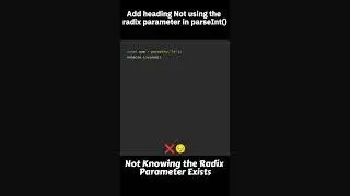 Not using the radix parameter in parseInt() or parseFloat() 