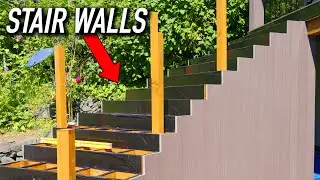 Build Update: Putting On Stair Skirting || Dr Decks