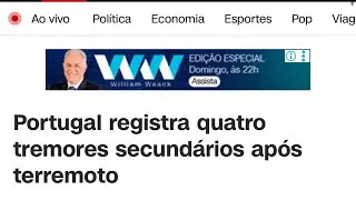 TERREMOTO EM PORTUGAL 🇵🇹 LOGO NA MINHA VEZ DE IMIGRANTE 🤦🏽‍♂️