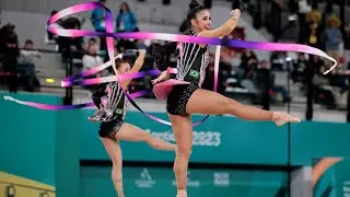 MEDALHA DE OURO!🥇🇧🇷 GINÁSTICA RÍTMICA - BRASIL CONJUNTO 3 FITAS 2 BOLAS JOGOS PAN-AMERICANOS 2023