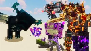 Warden VS ALL Ender Cataclysm BOSSES | Minecraft Mob Battle |