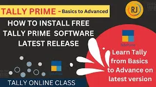 How to install Free Tally Prime Software||Tally Prime Course||Step by step||RJ Computer Academy||-1
