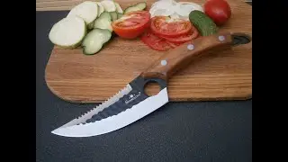 Ніж кухарський Sonmelony Chef К-02 фултанг з серейтором 27 см