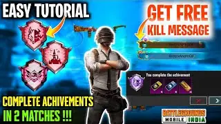 Get Free Kill Message IN BGMI 3.4 Update !! All Achievements Easy Tutorial 😍 | Androgamer Malayalam