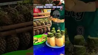 Juicy Sweetest Pineapples Beautifully Decorated Selling On Truck🍍| Thai Street Food