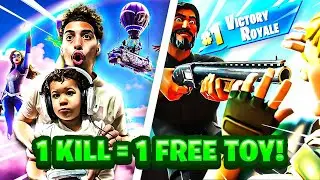 1 KILL = 1 FREE TOY With A 2 YEAR OLD! Fortnite Battle Royale
