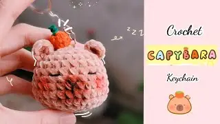 Crochet Capybara keychain #crochet #avocadohandmade #handmade #diy #capybara #amigurumi