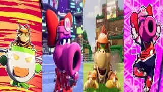 Mario Strikers Battle League Bowser jr and Birdo Animations