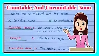 Countable Noun |Uncountable Noun |Countable and uncountable noun |Data Education|