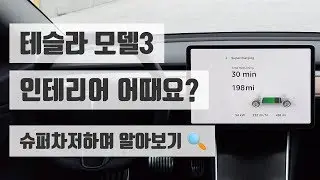 테슬라 모델 3 인테리어 & 15인치 터치 스크린 둘러보기