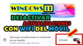 Windows 11: Desactivar actualizaciones en conexiones de uso medido