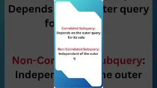 Correlated vs  Non Correlated Subqueries Explained! 🧐