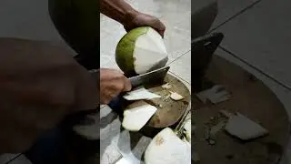 how to peel a coconut ASMR