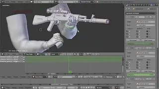 Blender STALKER. Риг оружия и рук от первого лица