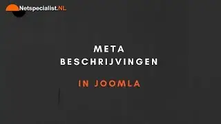 meta beschrijvingen in joomla