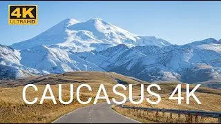 4K Relaxing Scenic Drive in  Caucasus | Some of the most beautiful roads - Russia