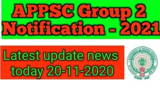 APPSC Group 2 notification Letest Update news 2021.