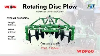 Tractor Implements: PTO Driven Rotating Disc Plow WDP60