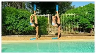 Acro gymnastics at the pool