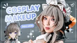 Sandrone Cosplay Makeup⚙️🪆Easy Doll-Look Tutorial💄Cosplay Diary DAY 15