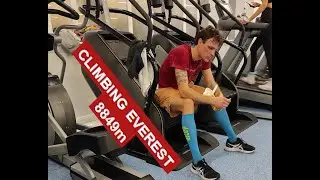 Climbing Mount Everest in a gym. EVERESTING