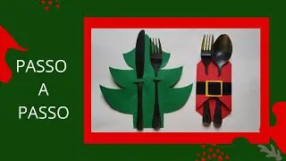 ❤️como fazer decoração de natal - porta talher de papel - prof. elessandra mara - elessandra mara
