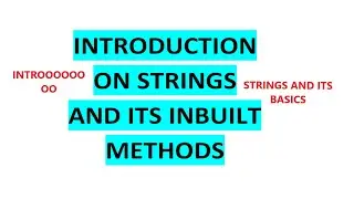 BASICS ON STRINGS