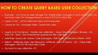 Lecture 24 How to create query based user collection in SCCM