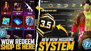 😱 3.5 Update New Wow Shop Free Glacier Mythic Card | New Pop Shop Free Mythic Lobby | PUBGM