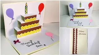 Birthday card - handmade card - greeting card making video - nupur's handicrafts