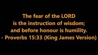 Proverbs 15:33 (Gears of War) @RighteousGhostWords