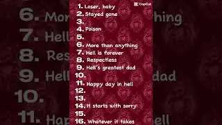 Rateing Hazbin Hotel Songs