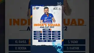 India's Squad Asia Cup 2022 | Asia Cup 2022 team india Squad | India Squad 2022 | team India Squad