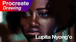 Procreate drawing Lupita Nyong'o