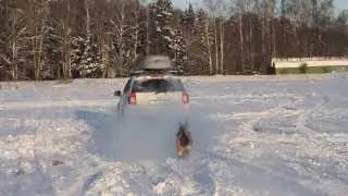 Chevrolet Captiva по снежным полям подмосковья