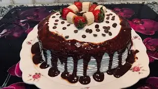 10 TL’ ye  15 KİŞİLİK YAŞ PASTA 🎂 / AÇIKLAMALAR KISMINI OKUYUNUZ / VİDEODA EKSİK KISIMLARI İÇİN