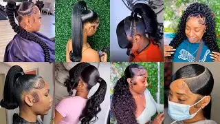 New & Latest | Sleek Ponytail Hairstyles For Black Women 2023 | Cute