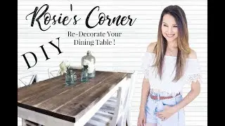 DIY Farmhouse Decor, dinning room makeover - Rustic Style