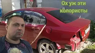 замена порогов на хонде и как не попал в цвет.