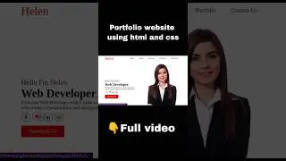 how to make a portfolio website design using html and css#html #css #frontend @frontendcodings313