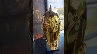 Black Adam costumes and props on display (Doctor Fate, Atom Smasher, Cyclone, Hawkman Helmet Armors)