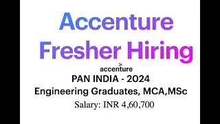 Accenture calling Fresher graduates| BE,MCA,MSc