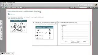 Constructing a frequency distribution and a histogram