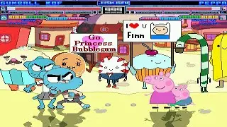 Gumball & Nicole vs Peppa Pig & George Pig Mugen Battle!!!