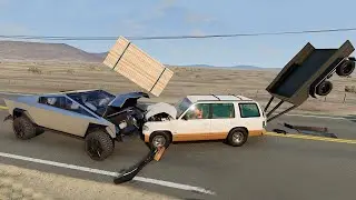 Dangerous Objects and Car Crashes №1 [BeamNG Drive] 🔥